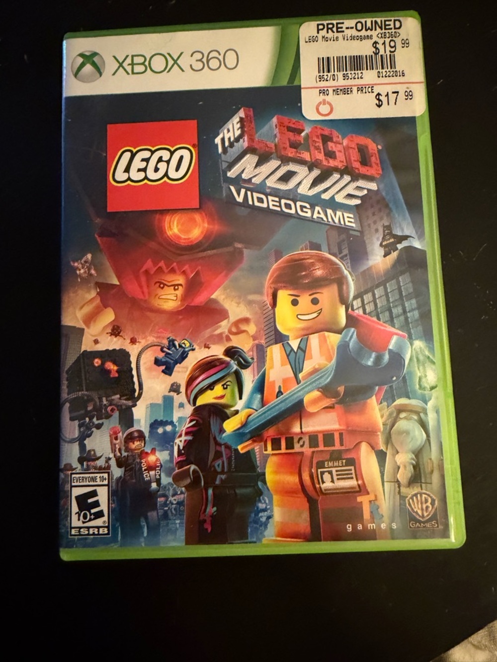 Lego The LEGO Movie Videogame Xbox 360 Green Case